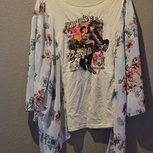 Floral Long Sleeve Women's Top